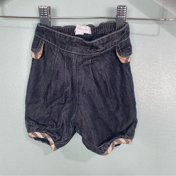 Burberry Baby Pants Denim Nova Check Plaid Sz 1 M - Picture 1 of 4